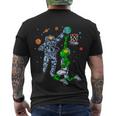 Astronaut And Alien Basketball Men's Crewneck Short Sleeve Back Print T-shirt