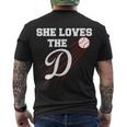 Baseball She Loves The D Los Angeles V2 Men's Crewneck Short Sleeve Back Print T-shirt