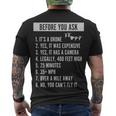 Before You Ask Drone Funny Drone Tshirt Men's Crewneck Short Sleeve Back Print T-shirt