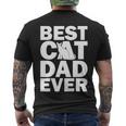 Best Cat Dad Ever Tshirt Men's Crewneck Short Sleeve Back Print T-shirt