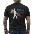 Biden Funny Bigfoot Sayings Usa Flag For Sasquatch Believe Men's Crewneck Short Sleeve Back Print T-shirt