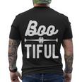 Boo Tiful Halloween Quote Men's Crewneck Short Sleeve Back Print T-shirt