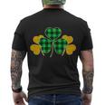 Buffalo Shamrock Plaid Irish Clovers Men's T-shirt Back Print