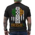 Celtic Cross Irish American Pride Men's Crewneck Short Sleeve Back Print T-shirt