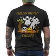 Chillin With My Creeps Men's Crewneck Short Sleeve Back Print T-shirt