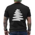 Christmas Trendy Drawing Tree Artistic Men's Crewneck Short Sleeve Back Print T-shirt