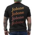 Classic Vintage Style Colors Jolene Men's Crewneck Short Sleeve Back Print T-shirt