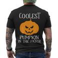 Coolest Pumpkin In The Patch Halloween Quote V2 Men's Crewneck Short Sleeve Back Print T-shirt