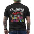 Crushing Into Kindergarten Monster Truck Back To School Men's Crewneck Short Sleeve Back Print T-shirt