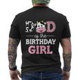 Dad Of The Birthday Girl Funny Farm Cow Daddy Papa St Men's Crewneck Short Sleeve Back Print T-shirt