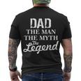 Dad The Man Myth Legend Men's Crewneck Short Sleeve Back Print T-shirt