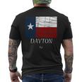 Dayton Tx Texas Flag City State Men's Back Print T-shirt