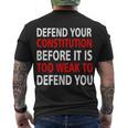 Defend Your Constitution Men's Crewneck Short Sleeve Back Print T-shirt