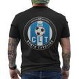 Distressed Charlotte North Carolina Clt Soccer Jersey V2 Men's Crewneck Short Sleeve Back Print T-shirt