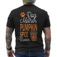 Dog Mother And Pumpkin Spice Halloween Day Retro Halloween Men's T-shirt Back Print Dog Mother And Pumpkin Spice Halloween Day Retro Halloween Men's T-shirt Back Print