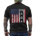 Donald Trump Maga American Flag Gift Men's Crewneck Short Sleeve Back Print T-shirt