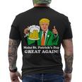 Donald Trump Make St Patricks Day Great Again Beer Drinking Men's Crewneck Short Sleeve Back Print T-shirt
