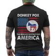 Donkey Pox The Disease Destroying America Anti Biden Men's Crewneck Short Sleeve Back Print T-shirt