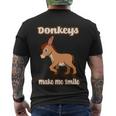 Donkeys Smile Cute Mule Cute Gift Men's Crewneck Short Sleeve Back Print T-shirt