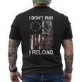 I Dont Run I Reload Gun American Flag Patriots On Back Men's T-shirt Back Print