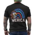 Eagle Mullet 4Th Of July Rainbow Usa American Flag Merica Gift V2 Men's Crewneck Short Sleeve Back Print T-shirt