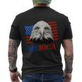 Eagle Mullet 4Th Of July Usa American Flag Merica Gift V11 Men's Crewneck Short Sleeve Back Print T-shirt