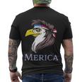 Eagle With A Mullet Merica 4Th Of July Usa American Flag Gift Men's Crewneck Short Sleeve Back Print T-shirt
