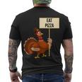 Eat Pizza Funny Turkey Tshirt Men's Crewneck Short Sleeve Back Print T-shirt