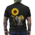 Elephant Sunflower You Are My Sunshine V2 Men's Crewneck Short Sleeve Back Print T-shirt
