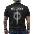 Even In The Darkness I See His Light Jesus Christian Tshirt Men's Crewneck Short Sleeve Back Print T-shirt