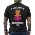 Everythings Fine Cute Cat Dnd Men's Crewneck Short Sleeve Back Print T-shirt