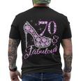 Fabulous & 70 Sparkly Shiny Heel 70Th Birthday Tshirt Men's Crewneck Short Sleeve Back Print T-shirt