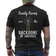 Family Farms Are The Backbone Of America Farm Lover Farming Men's Back Print T-shirt