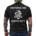 Firefighter Firefighter New Dad Promoted Daddy Humor Fathers Day Men's T-shirt Back Print