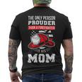 Firefighter Proud Firefighter Mom Fireman Mother Fireman Mama V2 Men's T-shirt Back Print
