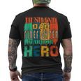 Firefighter Vintage Retro Husband Dad Firefighter Hero Matching Family V3 Men's T-shirt Back Print