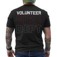 Firefighter Volunteer Firefighter Fire Rescue Department Fireman Men's T-shirt Back Print