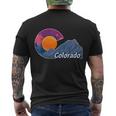 Flag Inspired Colorado Men's Crewneck Short Sleeve Back Print T-shirt