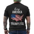 Flag Of The United States Usa Keep America Trumpless Meaningful Gift Men's Crewneck Short Sleeve Back Print T-shirt