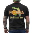 Florida The Sunshine State Orange Logo Men's Crewneck Short Sleeve Back Print T-shirt