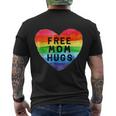 Free Mom Hugs Free Mom Hugs Inclusive Pride Lgbtqia Men's Crewneck Short Sleeve Back Print T-shirt