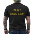 Front Toward Enemy Military Quote Vintage Men's Crewneck Short Sleeve Back Print T-shirt