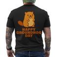 Funny Happy Groundhog Day Tshirt Men's Crewneck Short Sleeve Back Print T-shirt