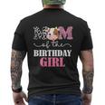 Funny Mom Of The Birthday Girl Tee Farm Cow Men's Crewneck Short Sleeve Back Print T-shirt