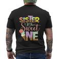 Funny Sister Of The Sweet One Cute Ice Cream Lovers Men's Crewneck Short Sleeve Back Print T-shirt