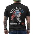 Funny They Hate US Cuz They Aint US George Washington Men's Crewneck Short Sleeve Back Print T-shirt