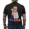 Funny Trump Salt Merica Freedom 4Th Of July Tshirt Gifts Men's Crewneck Short Sleeve Back Print T-shirt