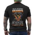 Funny Veteran Gift Grandpa Proud Vet Grandfather Fathers Day Gift Tshirt Men's Crewneck Short Sleeve Back Print T-shirt