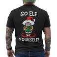 Go Elf Yourself Funny Christmas Tshirt Men's Crewneck Short Sleeve Back Print T-shirt