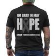 Go Gray In May Hope Brain Tumor Awareness Men's T-shirt Back Print